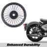 AllExtreme ‎SST4D6CD 19" Front & 18" Rear Disc Tire Alloy Wheel Heavy Duty High Durability Compatible with Bullet Classic Single Disc (2 Pcs)