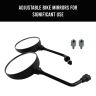 Allextreme EXSMB2 Universal Rear View for Motorcycle, Side Mirrors Set Compatible for Bullet, Classic, Electra, Standard 350cc & 500cc (Black) -Set of 2