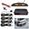 AllExtreme EIX-698 Car Reverse Parking Sensor Device with LED Display & Warning Buzzer, 12V DC 4-Channel Backup Auto Radar Detector Kit (Black)