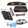 AllExtreme EIX-698 Car Reverse Parking Sensor Device with LED Display & Warning Buzzer, 12V DC 4-Channel Backup Auto Radar Detector Kit (Black)