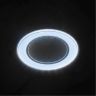 Allextreme EXRTIB2 Round COB LED Switchback DRL Light 2.83" Diameter Side Turn Signal Super Bright Fog Lamp with Indicator for All Cars (20W, White, Ice Blue, 2 PCS)