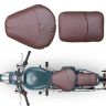 Allextreme PU Leather Seat Cover with Anti Skid Split Cushion Reinforced Stitching Dust Water Resistant for 350cc & 500cc Bullet Classic Models (Brown)