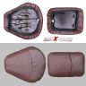 Allextreme PU Leather Seat Cover with Anti Skid Split Cushion Reinforced Stitching Dust Water Resistant for 350cc & 500cc Bullet Classic Models (Brown)