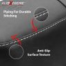 Allextreme PU Leather Bike Seat Cover with Cushioning Anti-Slip Water-Resistant Shock Absorbent & Brand Name Design for Royal Enfield Classic 350cc