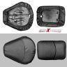 Allextreme PU Leather Bike Seat Cover with Cushioning Anti-Slip Water-Resistant Shock Absorbent & Brand Name Design for Royal Enfield Classic 350cc
