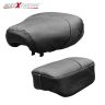 Allextreme PU Leather Bike Seat Cover with Cushioning Anti-Slip Water-Resistant Shock Absorbent & Brand Name Design for Royal Enfield Classic 350cc