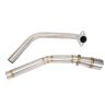 AllExtreme EXMER15 Motorcycle Silencer Bend Pipe Compatible for Yamaha R15 V3 Stainless Steel Exhaust Muffler (Silver)