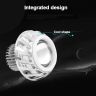 Allextreme 10W High Intensity Led Projector Lamp Stylish Dual Ring COB LED Headlight with Hi/Low Beam and Flasher Function for All Bikes (Red & Blue, 2 Pcs)