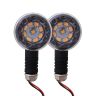 Allextreme EXTS2Y Universal Turn Signal Indicator Light Front/Rear Round Blinker Bulb for Motorcycles (Yellow, 2 Pcs)