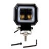 Allextreme EXHM1B 2.5 Inch Square White Fog Light with Halo Angel Eye Ring for Bike Motorcycle Car and Off Road SUV (20W, Blue, Pack of 1)