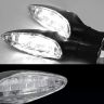 Allextreme EXTA02W Universal Turn Signal Indicator Light Front/Rear Round Blinker Bulb For Motorcycles (White, 2 Pcs)