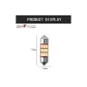 AllExtreme EXTSD1W 12 LED Universal Car Interior Super Bright Roof Light Reading Dome Bulb Lamp with Festoon Holder (6W, White, 1 Pc)