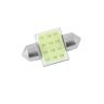 AllExtreme EX12L1W 12 LED Universal Car Interior Super Bright Roof Light Reading Dome Bulb Lamp with Festoon Holder (6W, White, 1 Pc)