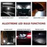 AllExtreme EX12L1W 12 LED Universal Car Interior Super Bright Roof Light Reading Dome Bulb Lamp with Festoon Holder (6W, White, 1 Pc)