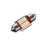 Allextreme EX10S1W 10 LED Universal Car Interior Super Bright Roof Light Reading Dome Bulb Lamp with Festoon Holder (5W, White, 1 Pc)