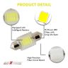 AllExtreme EX12D1W 12 LED Universal Car Interior Super Bright Roof Light Reading Dome Bulb Lamp with Festoon Holder (6W, White, 1 Pc)