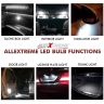 AllExtreme EX12D1W 12 LED Universal Car Interior Super Bright Roof Light Reading Dome Bulb Lamp with Festoon Holder (6W, White, 1 Pc)