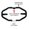 Allextreme EX9SL1B Heavy Duty Metal Leg Guard Front Bike Safety Crash Bar with Wrapped Black Rope Compatible for BS3, BS4 and BS6 Model Royal Enfield Bullet 350cc and 500cc (Black)