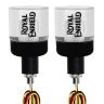 Allextreme EXBTI2BP Motorcycle Turn Signal LED Light Indicator Colorful Blinker Bike 7/8" Handle Bar End Plug Cap DRL Lamp (2 Pcs, Orange & White)