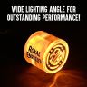 Allextreme EXBTI2BP Motorcycle Turn Signal LED Light Indicator Colorful Blinker Bike 7/8" Handle Bar End Plug Cap DRL Lamp (2 Pcs, Orange & White)