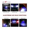 Allextreme EXT101B Universal T10 LED Parking Light Super Bright Interior Pilot License Plate Dome Indicator Lamp Bulb for Car Bike and Motorcycle (1W, Blue, 2 PCS)