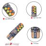 Allextreme EXT102M Universal T10 LED Parking Light Super Bright Interior Pilot License Plate Dome Indicator Lamp Bulb for Car Bike and Motorcycle (1W, Multicolor, 2 PCS)