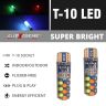Allextreme EXT102M Universal T10 LED Parking Light Super Bright Interior Pilot License Plate Dome Indicator Lamp Bulb for Car Bike and Motorcycle (1W, Multicolor, 2 PCS)