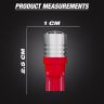 Allextreme EXT102R Universal T10 LED Parking Light Super Bright Interior Pilot License Plate Dome Indicator Lamp Bulb for Car Bike and Motorcycle (1W, Red, 2 PCS)