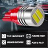 Allextreme EXT102R Universal T10 LED Parking Light Super Bright Interior Pilot License Plate Dome Indicator Lamp Bulb for Car Bike and Motorcycle (1W, Red, 2 PCS)