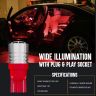 Allextreme EXT102R Universal T10 LED Parking Light Super Bright Interior Pilot License Plate Dome Indicator Lamp Bulb for Car Bike and Motorcycle (1W, Red, 2 PCS)