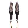 Allextreme EXTSYB2 Dual Tone 6 LED Side Indicator Light Front Rear Universal Fit Turn Signal Lamp for Bikes and Motorcycles (Yellow & Blue, 2 Pcs)