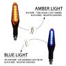 Allextreme EXTSYB2 Dual Tone 6 LED Side Indicator Light Front Rear Universal Fit Turn Signal Lamp for Bikes and Motorcycles (Yellow & Blue, 2 Pcs)