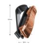 AllExtreme EXCGHFF 1 Pc Car Sunglass Holder Eyeglasses Storage Fastener Sun Visor Clip-on Glass Case for SUVs (Light Brown)