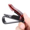 AllExtreme EXCGHDD 1 Pc Car Sunglass Holder Eyeglasses Storage Fastener Sun Visor Clip-on Glass Case for SUVs (Dark Brown)