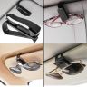 AllExtreme EXCGHDD 1 Pc Car Sunglass Holder Eyeglasses Storage Fastener Sun Visor Clip-on Glass Case for SUVs (Dark Brown)