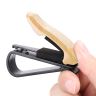 AllExtreme EXCGHBB 2 Pcs Car Sunglass Holder Eyeglasses Storage Fastener Sun Visor Clip-on Glass Case for SUVs (Light Beige)