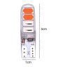 Allextreme 1W 10 LED Parking Light 6000K Bright Interior Pilot Licence Plate Lamp Door Courtesy Indicator Lamp for Cars Bikes Motorcycles (Red & Pink, 2 Pcs)