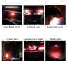 Allextreme 1W 10 LED Parking Light 6000K Bright Interior Pilot Licence Plate Lamp Door Courtesy Indicator Lamp for Cars Bikes Motorcycles (Red & Pink, 2 Pcs)