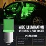 Allextreme EXB9BG2 BA9S LED Parking Light Super Bright Car Interior License Plate Wedge Dome Trunk Dashboard Bulb for Car Bike and Motorcycle (Green)