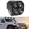 Allextreme EX40WF1 4 LED Fog Light Super Bright Spot Flood Beam Driving Lamp for Motorcycle Cars Bikes & SUV (40W, White Light, 1 Pc)