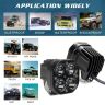 Allextreme EX40WF1 4 LED Fog Light Super Bright Spot Flood Beam Driving Lamp for Motorcycle Cars Bikes & SUV (40W, White Light, 1 Pc)