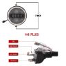 Allextreme EX7IYP2 7 Inch Round LED Headlight with Ring Hi/Low Beam & Yellow-white Angel Eye Lamp for Bullet, Harley Davidson Jeep Wrangler (75W, Pack of 2)