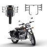 Allextreme EXLGS1B Heavy Duty Metal Stainless Steel Leg Guard Front Bike Safety Crash Bar Compatible for BS3 & BS4 Model Royal Enfield Bullet 350cc & 500cc (Chrome) (EX-LGS1B)