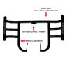 AllExtreme EXLGS5B Heavy Duty Stainless Steel Leg Guard with Black Coating Front Bike Safety Crash Bar Compatible for Reborn and Meteor (Black)