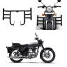 AllExtreme EXLGS5B Heavy Duty Stainless Steel Leg Guard with Black Coating Front Bike Safety Crash Bar Compatible for Reborn and Meteor (Black)
