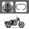 AllExtreme EXLGS4B Heavy Duty Stainless Steel Leg Guard with Black Coating Front Bike Safety Crash Bar Compatible for Reborn and Meteor (Black)