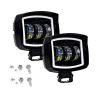 Allextreme EX3LFP2 3 LED Headlight Lamp Universal Waterproof Off Road Driving CREE LED Fog Light with Mounting Brackets for Bike, Jeep and Cars (30W, White, 2 Pcs)
