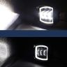 Allextreme EX3LFP2 3 LED Headlight Lamp Universal Waterproof Off Road Driving CREE LED Fog Light with Mounting Brackets for Bike, Jeep and Cars (30W, White, 2 Pcs)