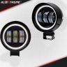 Allextreme EX3LFR1 3 LED Headlight Lamp Universal Waterproof Off Road Driving CREE LED Fog Light with Mounting Brackets for Bike, Jeep and Cars (30W, White, 1 Pc)