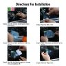 AllExtreme EXAFF02 Anti-Fog Rearview Mirror Film for Cars Rainproof, Scratchproof, Anti-glare Side Window Protective Shield (Blue, 2pcs)